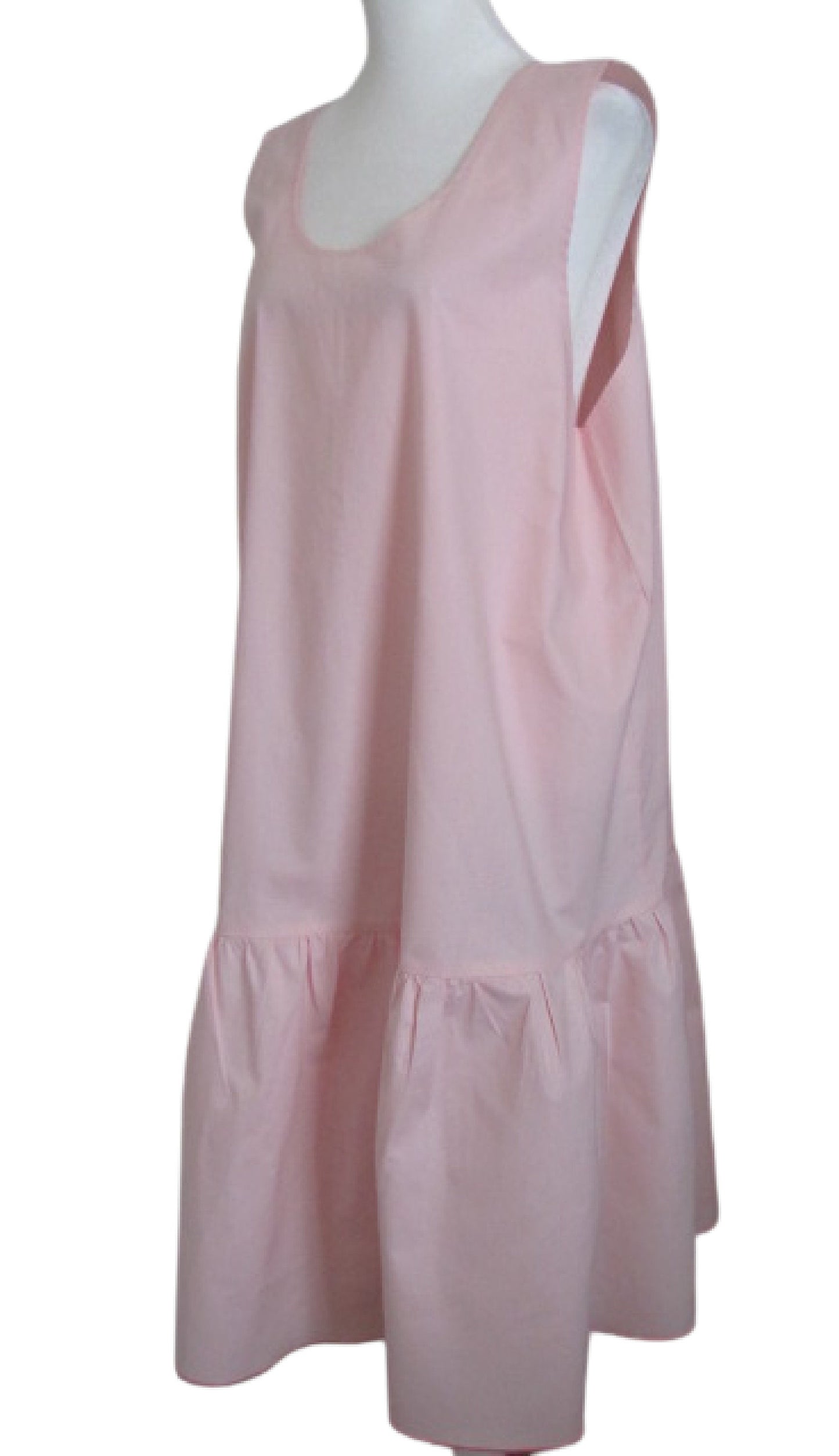 Floral Print Swing Top - Ruffled Hem 3/4 Sleeve, Ladies M