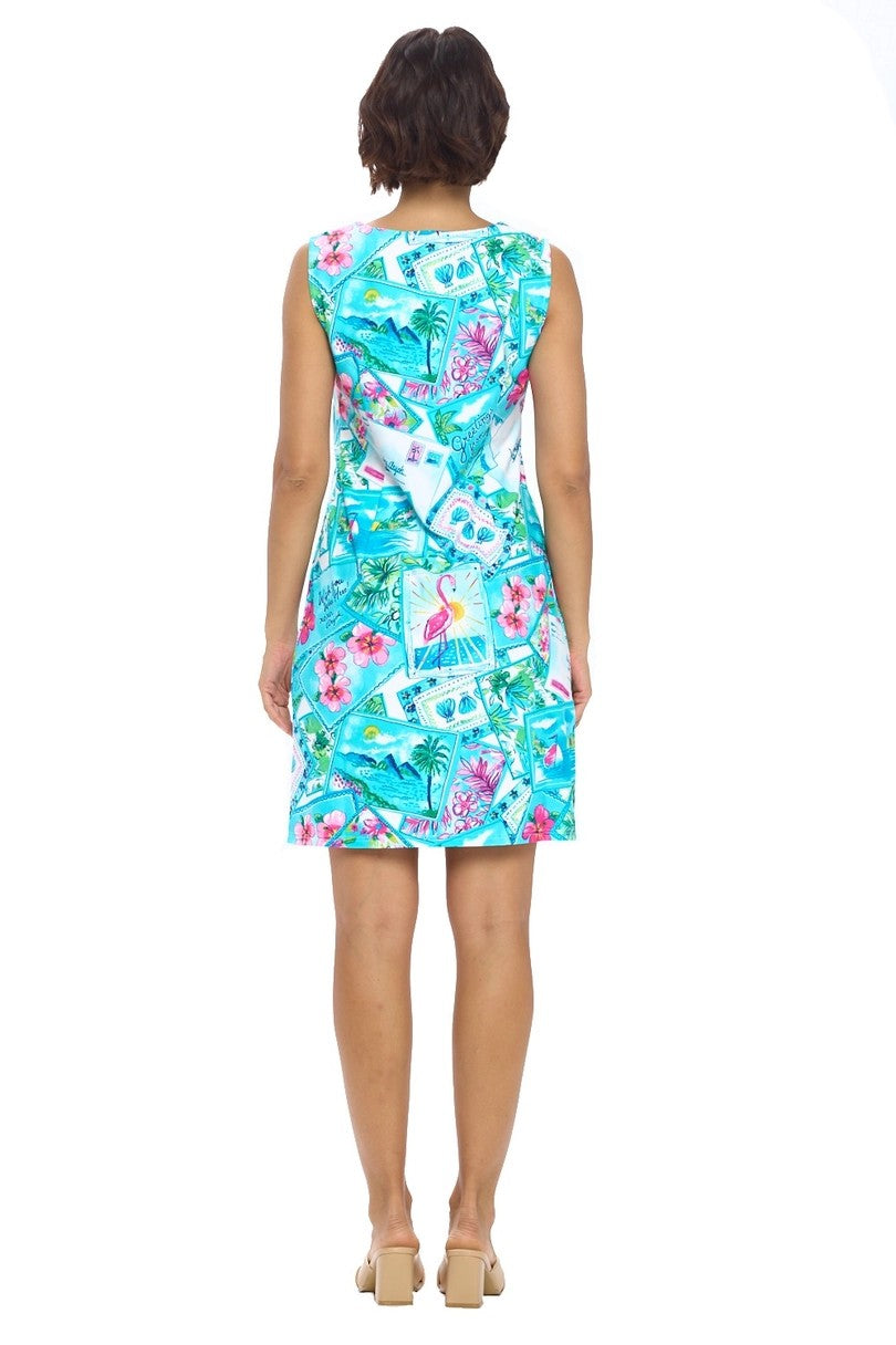 Sleeveless Emma Split Neck Dress