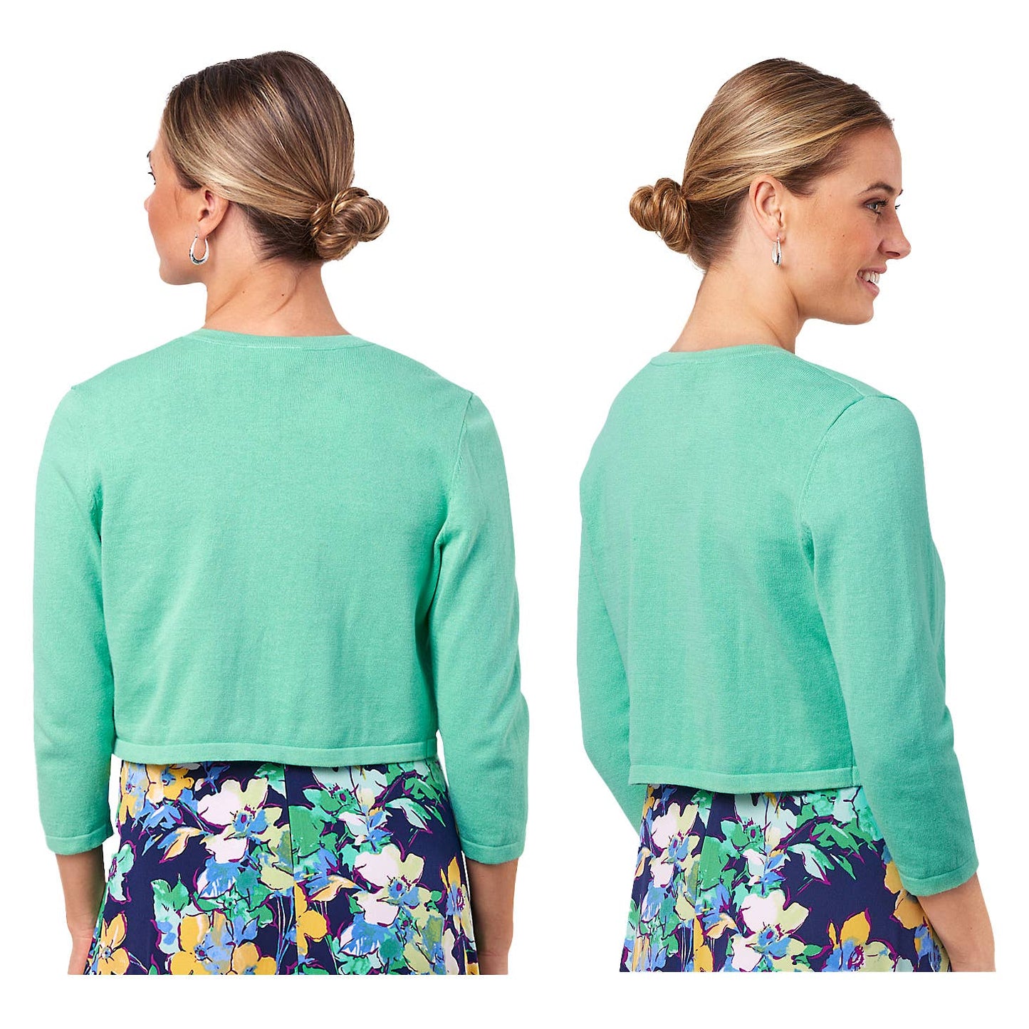 Three Quarter Sleeve Cotton Shrug