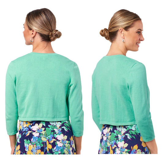 Three Quarter Sleeve Cotton Shrug