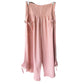 Wide Leg Cotton Capri Pants: One Size Ruffle Tie, Elastic Waist