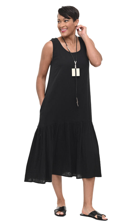 Yvette Midi Dress in Black