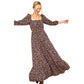 Reversible Floral Wide Flare Maxi Dress - Midnight