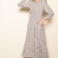 Blossom Floral Smocked Tiered Midi Dress