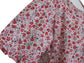 Pink Floral Swing Top - 3/4 Ruffle Sleeve Cotton Top with Ruffled Hem (S-M)