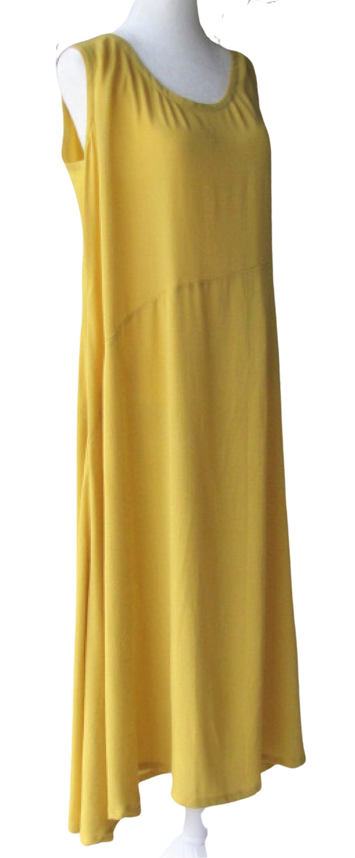 Sleeveless Maxi Dress - Rayon Blend A-Line Empire Waist