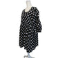 Black and White Polka Dot Cotton Tunic Dress - Penelope