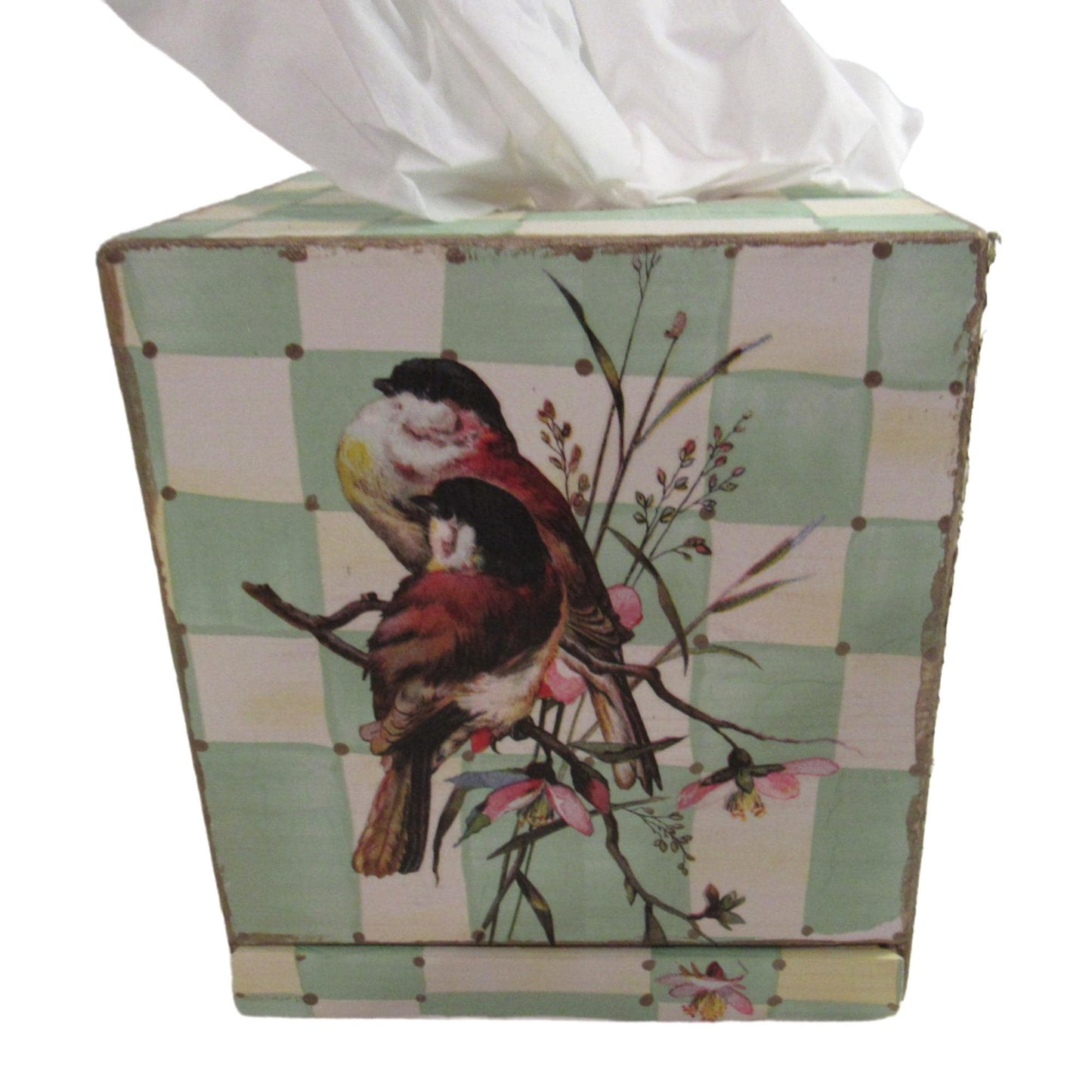 Hand crafted Wood tissue box cover