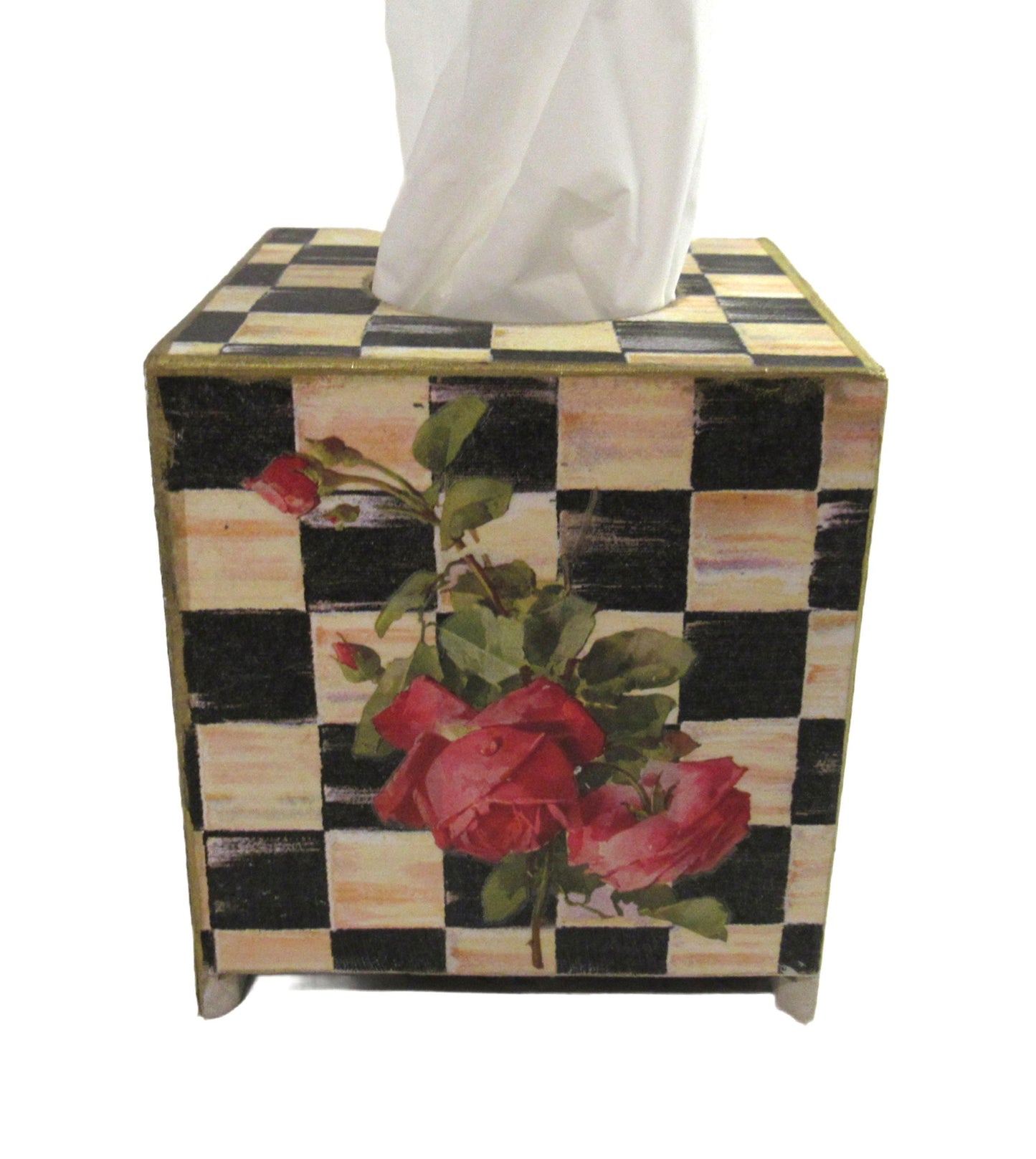Hand crafted Wood tissue box cover