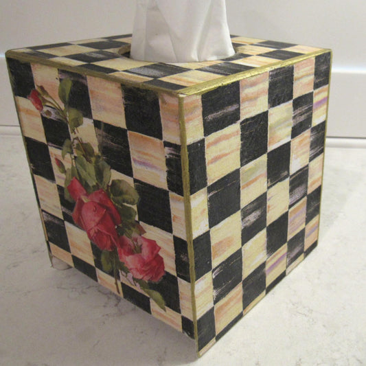 Hand crafted Wood tissue box cover