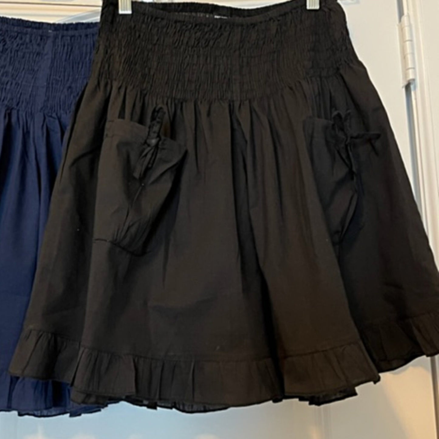 Cotton Shorts, Ruffle Legs, Tie Pockets, One Size, loose fitting