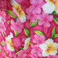 Hot Pink Floral Tunic Dress - Short Ruffle Sleeve Cotton Dress with Ruffle Hem & Pockets (XS)