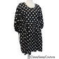 Black and White Polka Dot Cotton Tunic Dress - Penelope