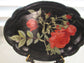 Black and red tole tray style tray