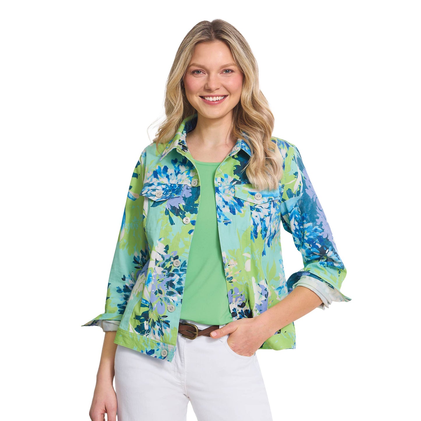 Floral Splash Print Jacket