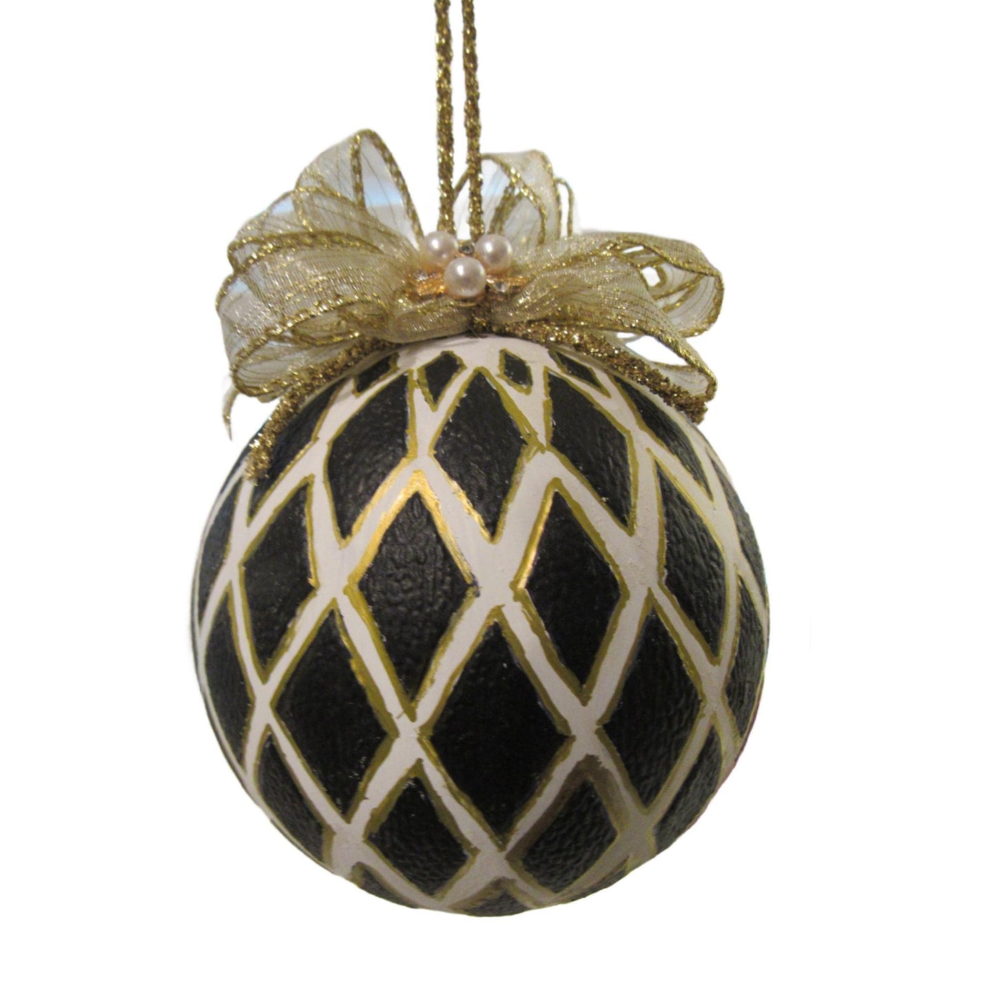 Whimsical handpainted large christmas baubles