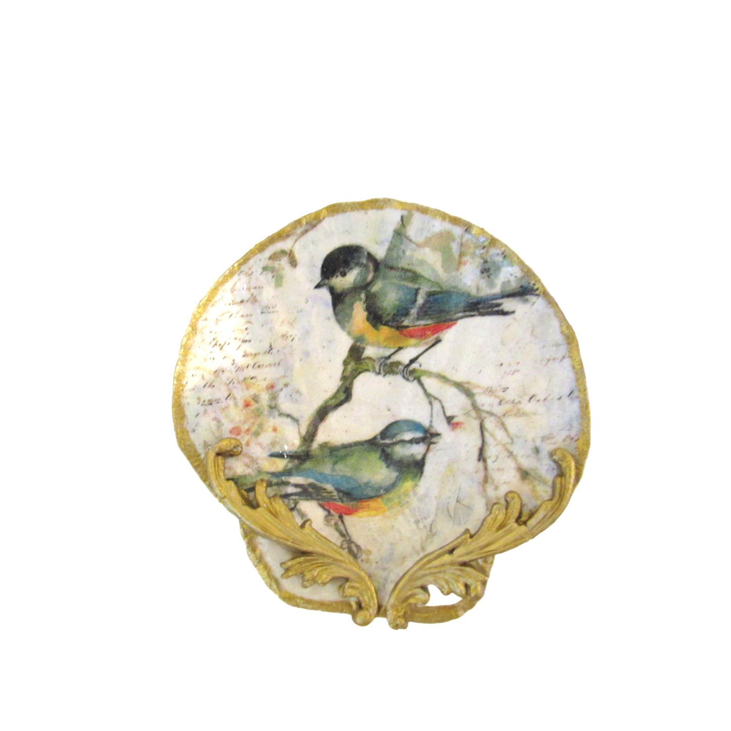 Hand-Crafted Songbird Shell Trinket Dish - Vintage Inspired Jewelry Holder