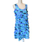 Cha Cha Tiered Ruffle Dress - Blue Palm Print - Lulu-B