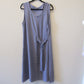 Italian Linen Sleeveless Midi Dress with Side Tie | One Size