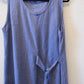 Italian Linen Sleeveless Midi Dress with Side Tie | One Size