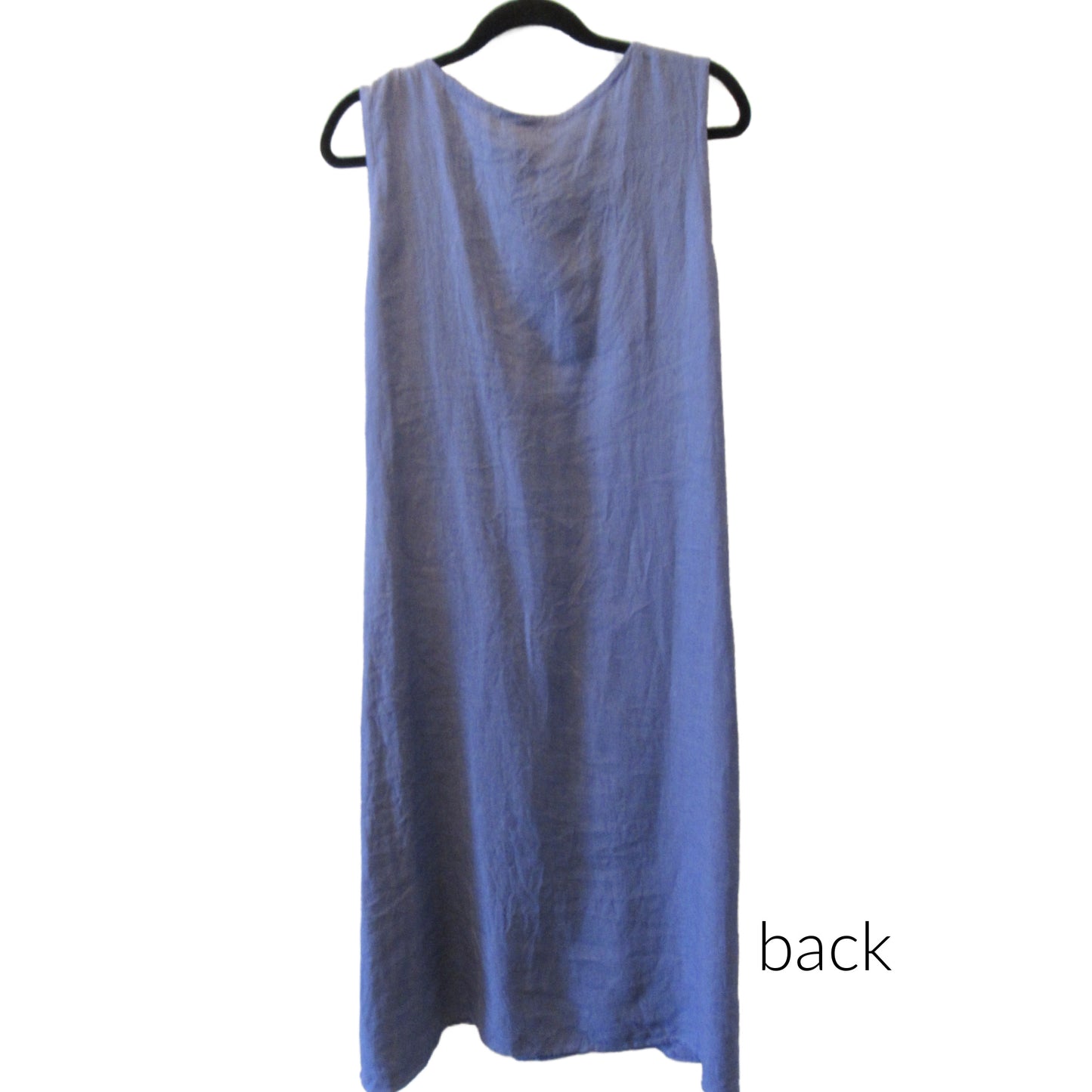 Italian Linen Sleeveless Midi Dress with Side Tie | One Size