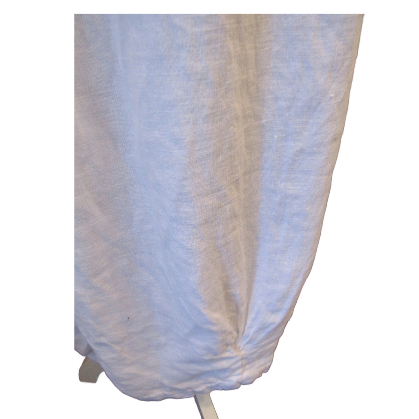 White Linen Cropped Balloon Pants