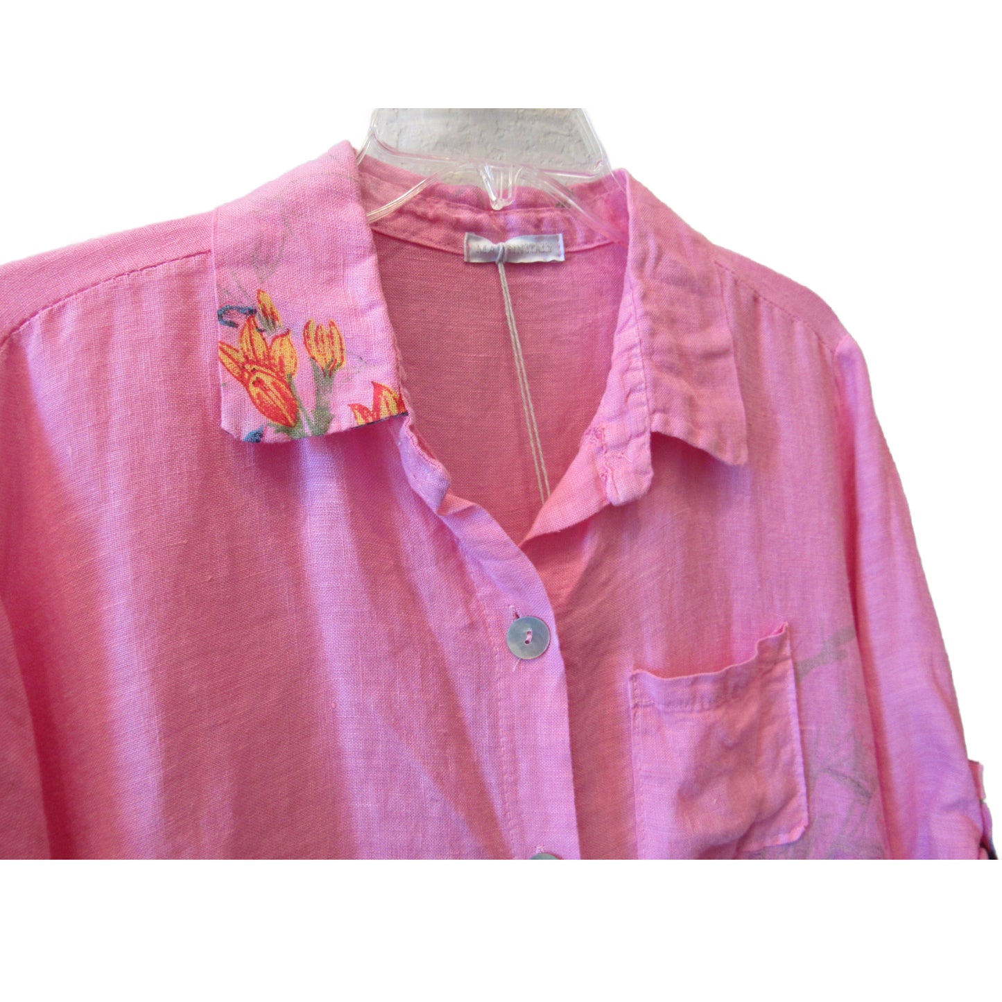 Italian Linen Floral Duster Dress