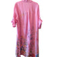 Italian Linen Floral Duster Dress