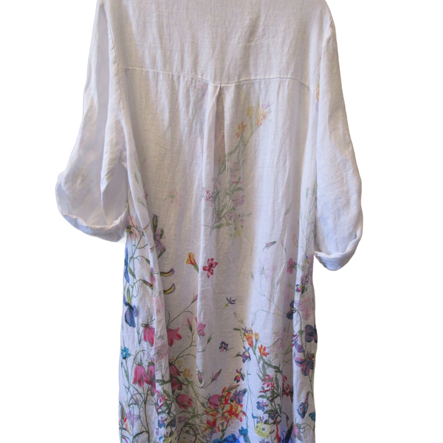 Italian Linen Floral Duster Dress