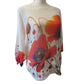 Loowie Red Poppy Floral Knit Sweater - One Size