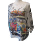 Loowie VW Van Multicolor Knit Printed Sweater - One Size