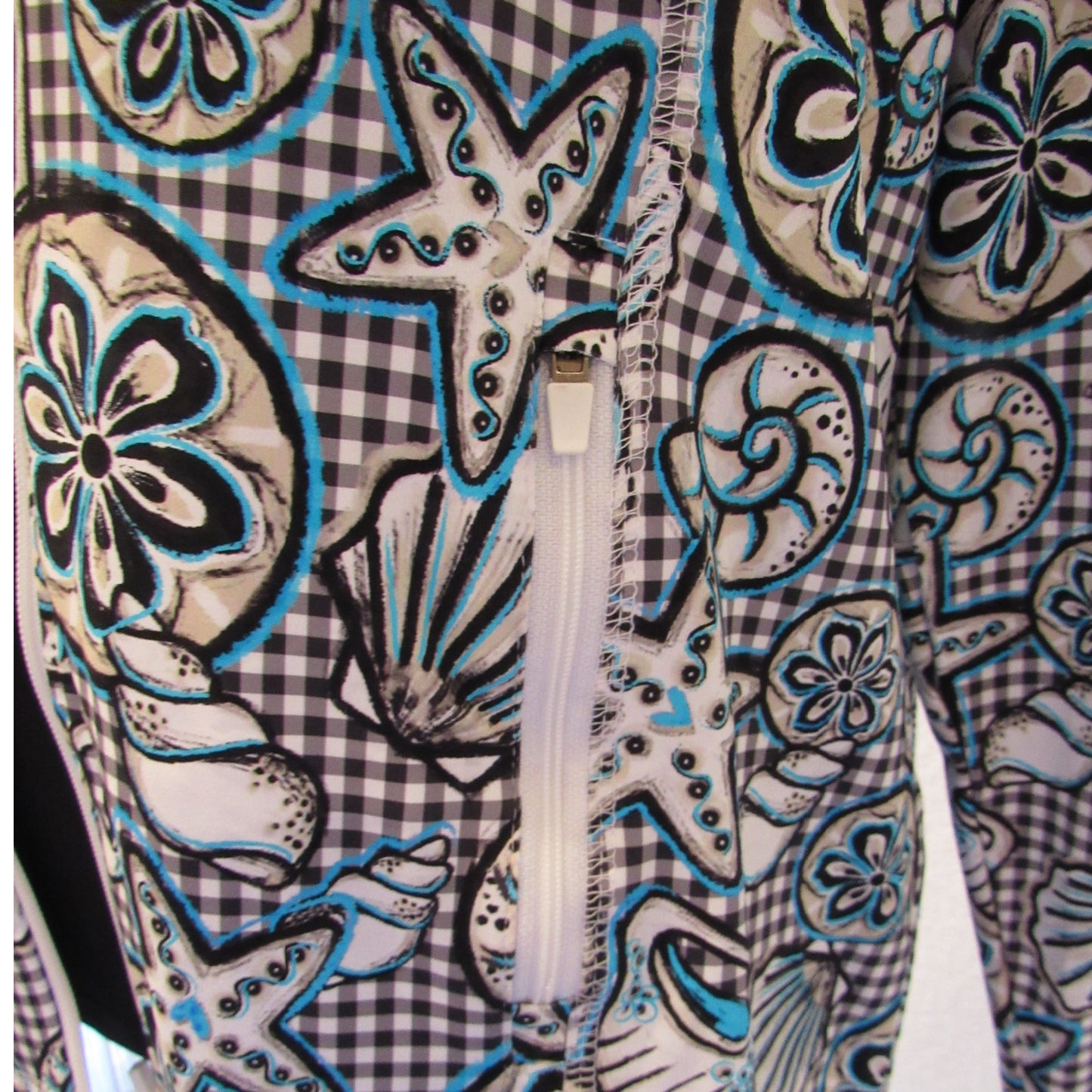 Lulu-B Coastal Seashell Print Full-Zip Jacket | UPF 50+