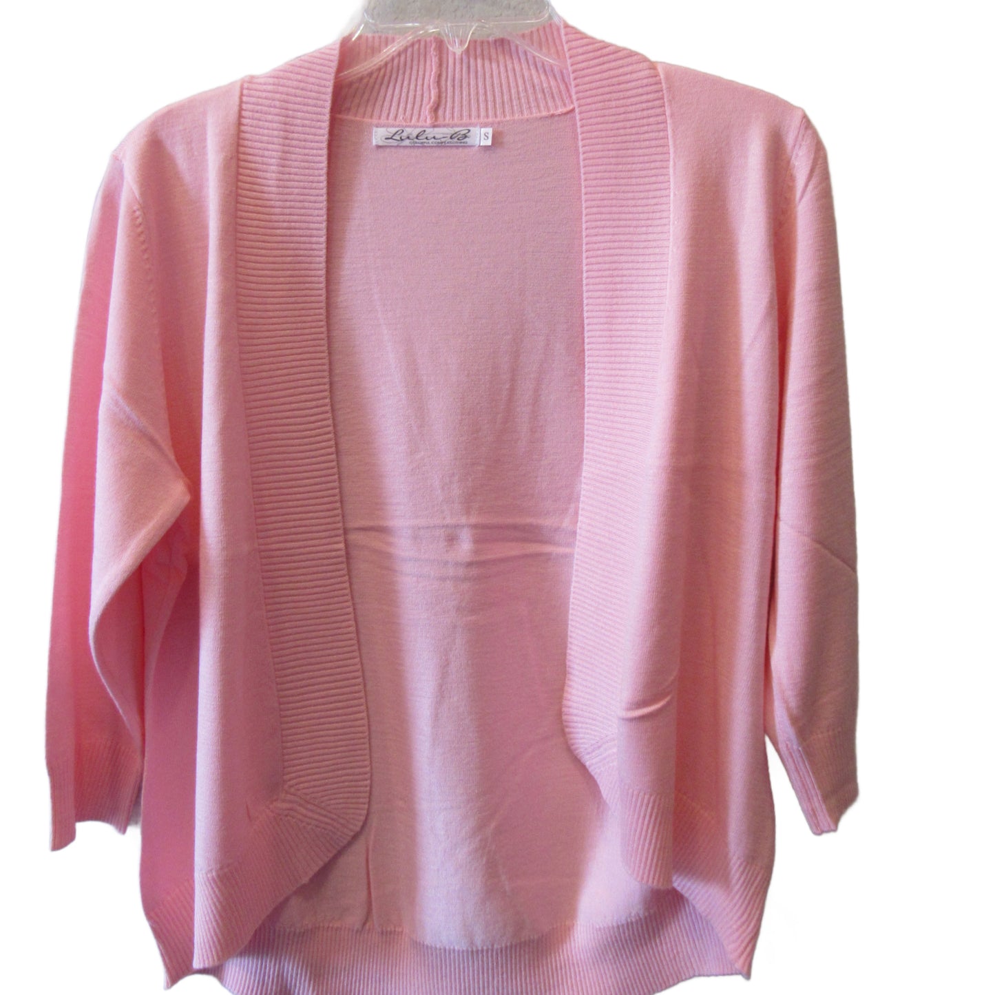 Lulu-B Pink Open-Front Cardigan Shrug