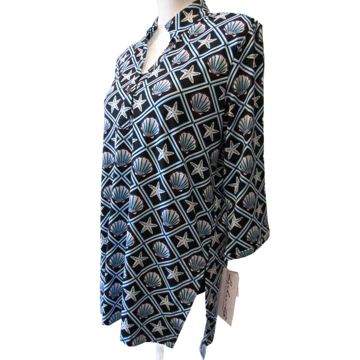 Lulu-B Coastal Seashell & Starfish Print Tunic | UPF 50+