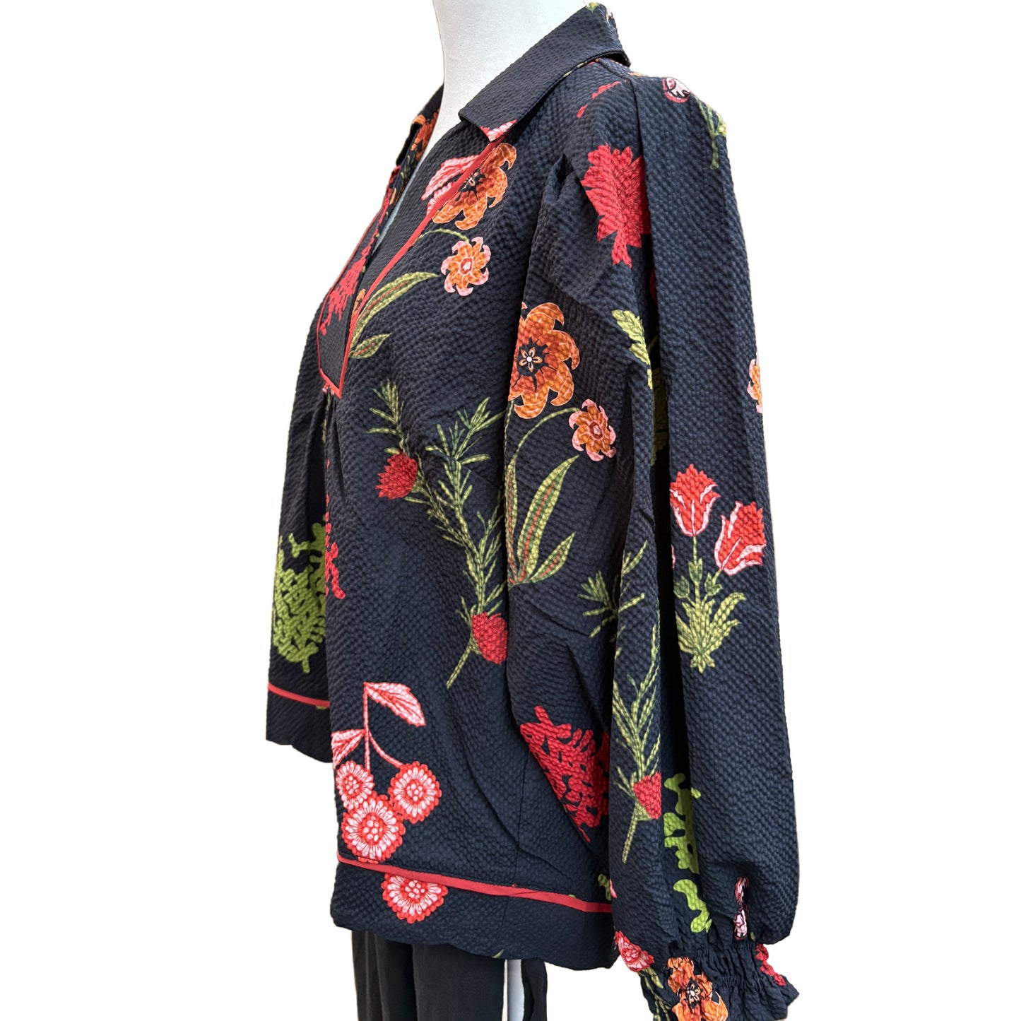 3/4 quarter sleeve floral print top