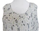 Handmade Cotton Slip Dress - Ruffled Hemline, Leaf Print (Small-Medium)