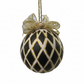 Whimsical Hand-Painted Oversized Christmas Baubles - Black & White with Gold Accents