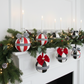 Whimsical Hand-Painted Oversized Christmas Baubles - Black & White with Gold Accents
