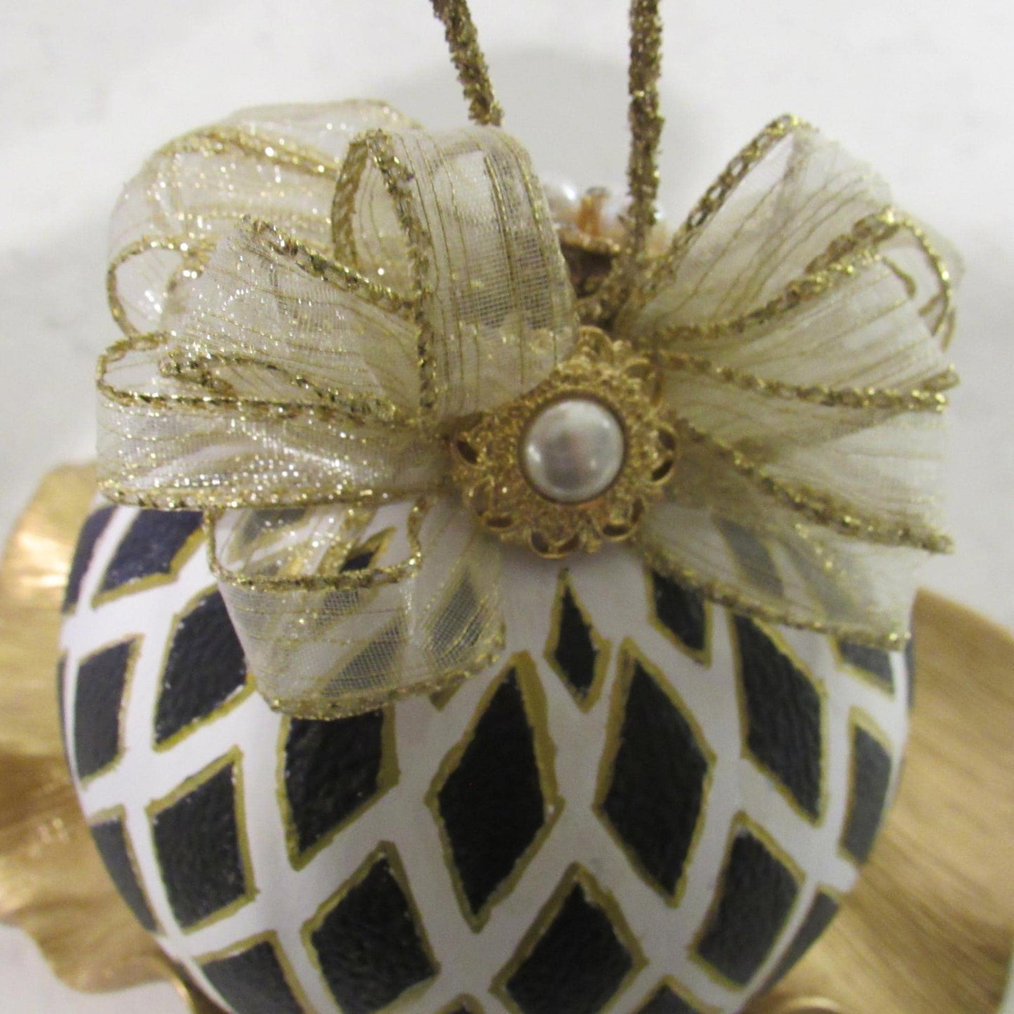 Whimsical handpainted large christmas baubles