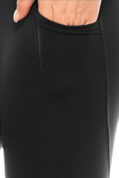 Premium active yoga leggings with side pockets