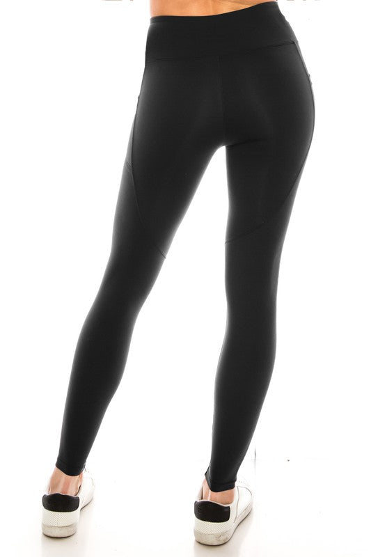 Premium active yoga leggings with side pockets