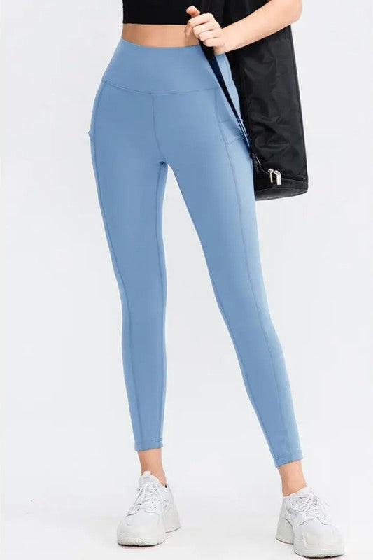 Premium active yoga leggings with side pockets