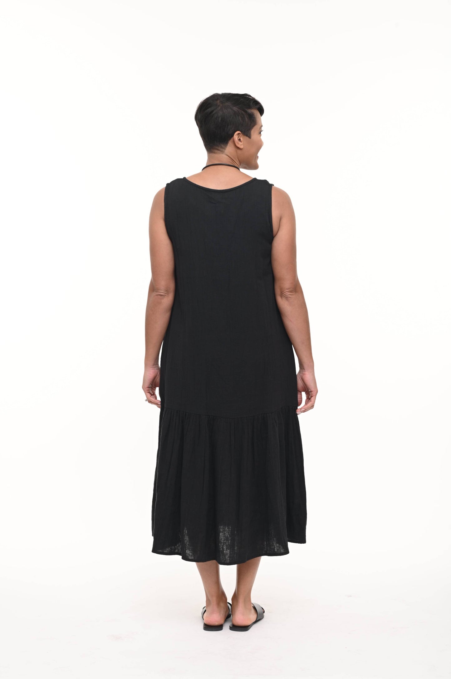 Yvette Midi Dress in Black