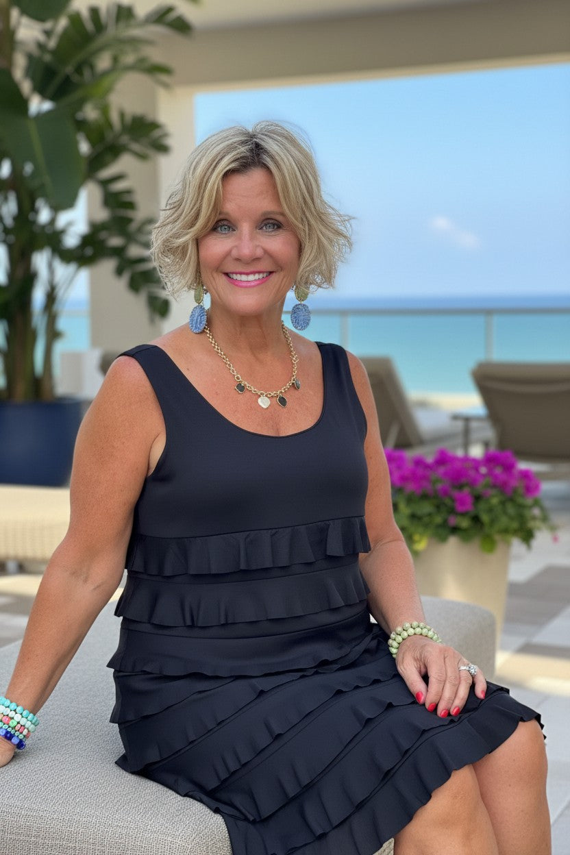 Cha Cha Tiered Ruffle Resort Dress - Lulu-B