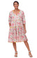 Hayley Tiered Dress in Paradise print