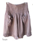 Cotton Shorts, Ruffle Legs, Tie Pockets, One Size, loose fitting