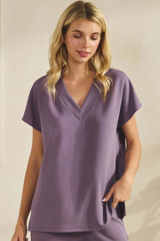 Short Sleeve V-neck top