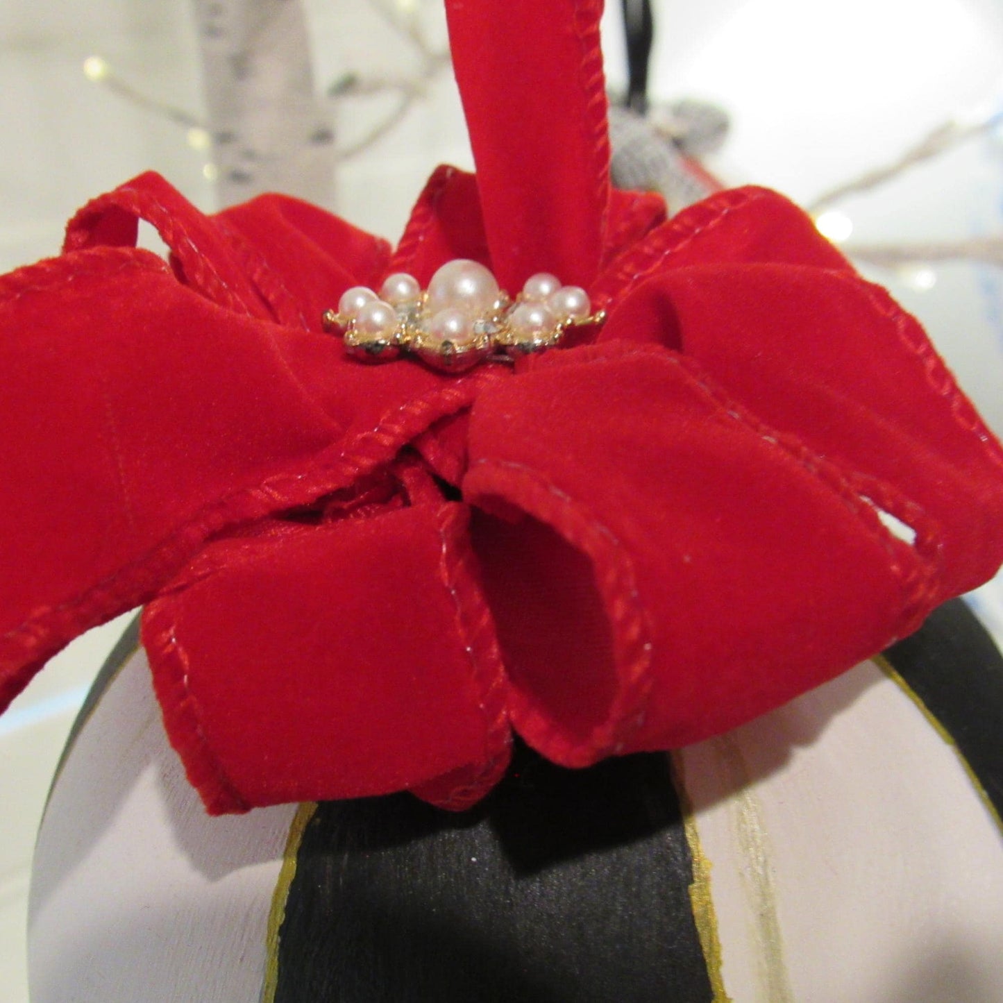 Whimsical handpainted large christmas baubles