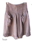 Cotton Shorts, Ruffle Legs, Tie Pockets, One Size, loose fitting