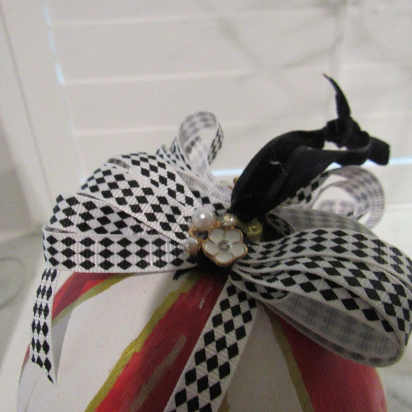 Whimsical handpainted large christmas baubles